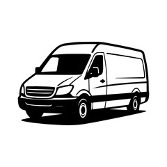 Delivery van icon with transparent background shipping and logistics vehicle symbol
