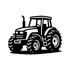 Tractor icon with transparent background agriculture machinery symbol