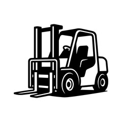 Forklift icon in transparent background
