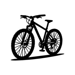 Mountain bike icon in transparent background
