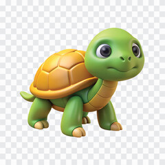 3D Turtle PNG | Cute Turtle, Sea Turtle, Animal Illustration, Nature Icon