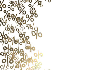 percent shopping digital in 3d. background