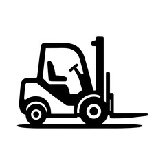 Forklift icon in transparent background

