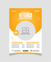 Creative Restaurant Menu Design template.