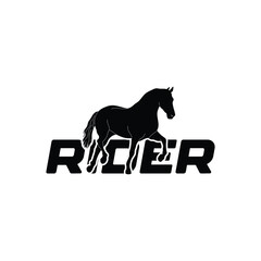 Horse rdier t shirt logo design 
