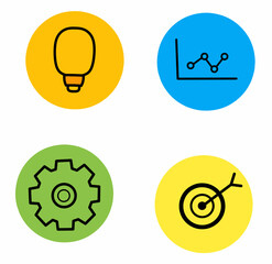 white background infographic icon set