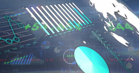 Image of data processing online security padlock and circuit board