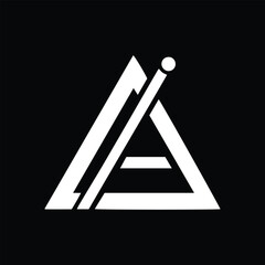 Initial letter ai or ia logo vector design template