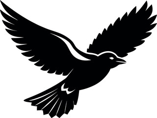 Obraz premium Vector Silhouette of Sparrow. 