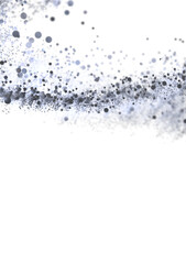 Modern, abstract background with grey particles floating on white. Perfect for websites, presentations, and more.