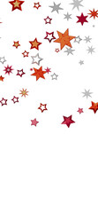 Beautiful background image with red, silver, and orange stars. Perfect for holidays and celebrations.