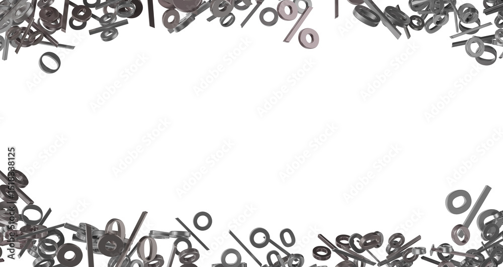 Poster 3d Sales icons floating in the air 3D rendering