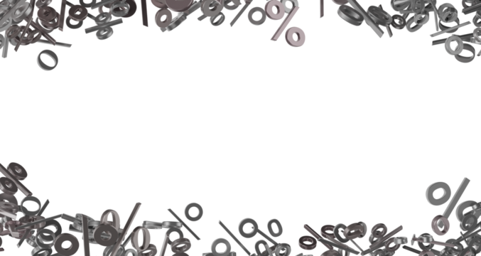 3d Sales icons floating in the air 3D rendering