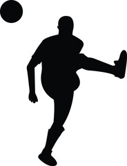 Soccer Silhouette Icon – Athletic Football Player Symbol