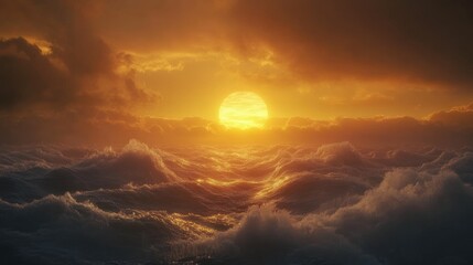 sunset in the mountains