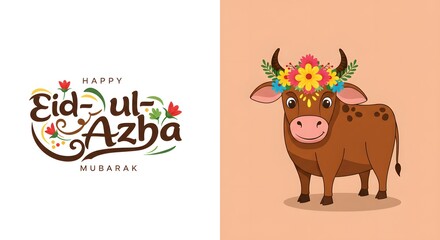 Fototapeta premium Eid mubarak greeting card