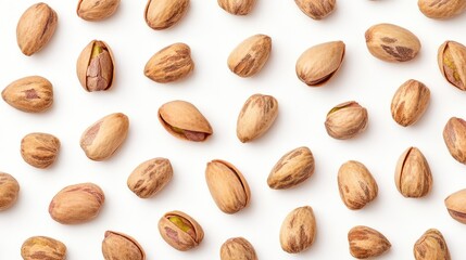 Obraz premium Pistachios set isolated on white background, 