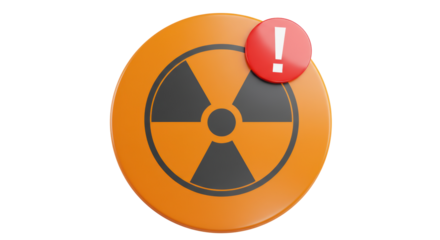 Isolated Radiation Warning Sign