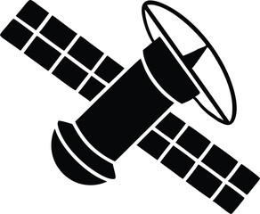 satellite silhouette vector icon