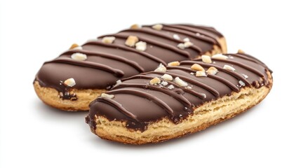 Fototapeta premium Ladyfinger savoiardi biscuit cookie isolated on white, clipping path