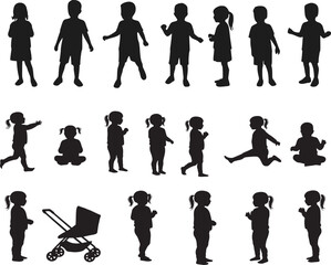 vector silhouettes of people