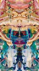 Abstract art background . Hand painting artwork on canvas .