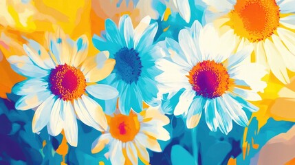 Obraz premium watercolor flowers background