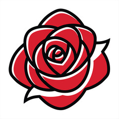 red rose vector illustration