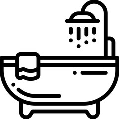 Bathtub with Shower Online  Icon
