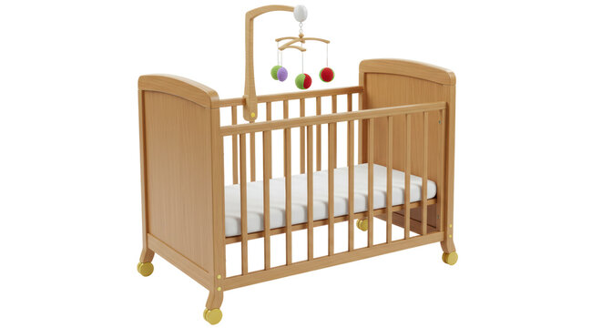 Isolated Baby Crib
