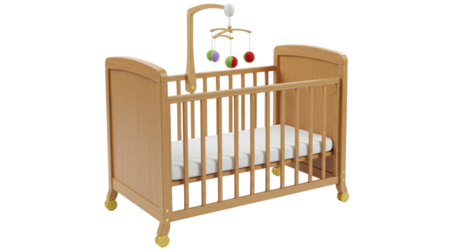 Isolated Baby Crib