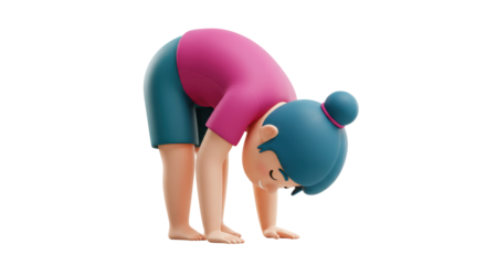 Isolated Woman Doing Yoga