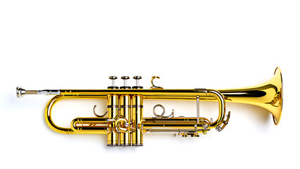 Obraz premium brass trumpet isolated on white