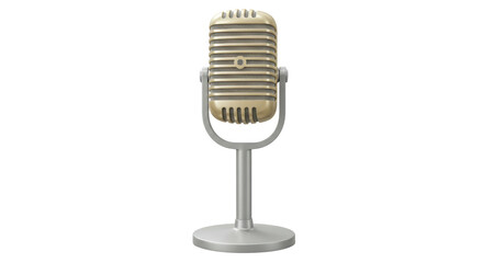 Isolated Vintage Microphone