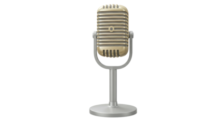 Isolated Vintage Microphone