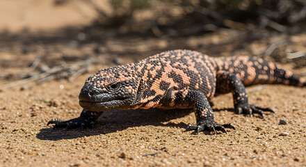 Gila Monster in Desert Habitat