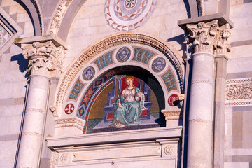 Pisa Cathedral (Duomo di Pisa), a Romanesque masterpiece at the heart of the Piazza dei Miracoli,...