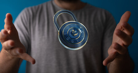 Secure your data with strong passwords and encryption.  Cybersecurity is crucial!