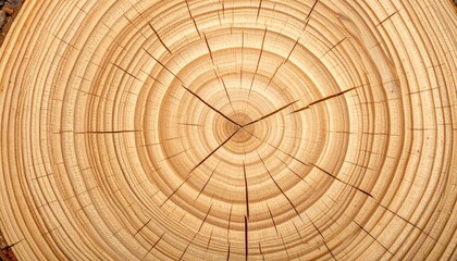 Fototapeta premium Tree Rings: A detailed look at the concentric circles of a tree stump, showing the life story of a tree, telling time and growth of nature.