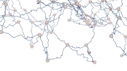 Abstract image depicting global interconnectedness. Perfect for technology, communication, and networking concepts.