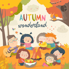 Hand-drawn cute cartoon animal poster templates, interesting children's flat vector illustrations, and cheerful festival backgrounds