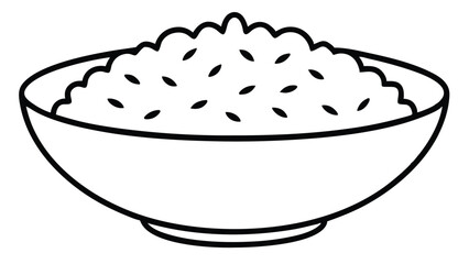 Brown Rice with Veggies line art