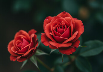 red rose flower blurred background
