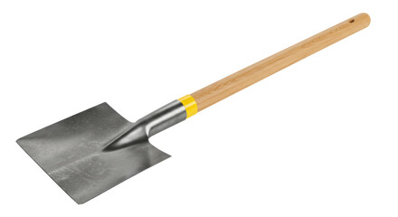 Isolated Garden Shovel with Wooden Handle