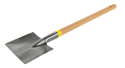 Isolated Garden Shovel with Wooden Handle