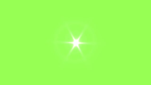 Singl Glitter sparkle loop animated on green screen 