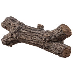 Fototapeta premium Isolated Rustic Wooden Branch on Green Screen -