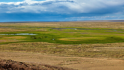 Obraz premium The landscape of the Gobi Desert in Mongolia