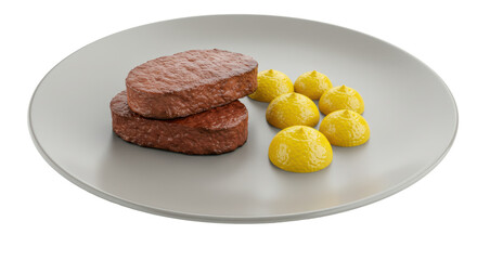 Isolated Beef Patties