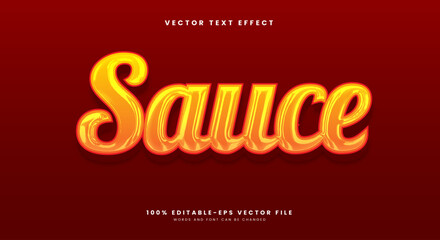 Sauce Spicy 3d editable text effect Template Suitable for chrome Style